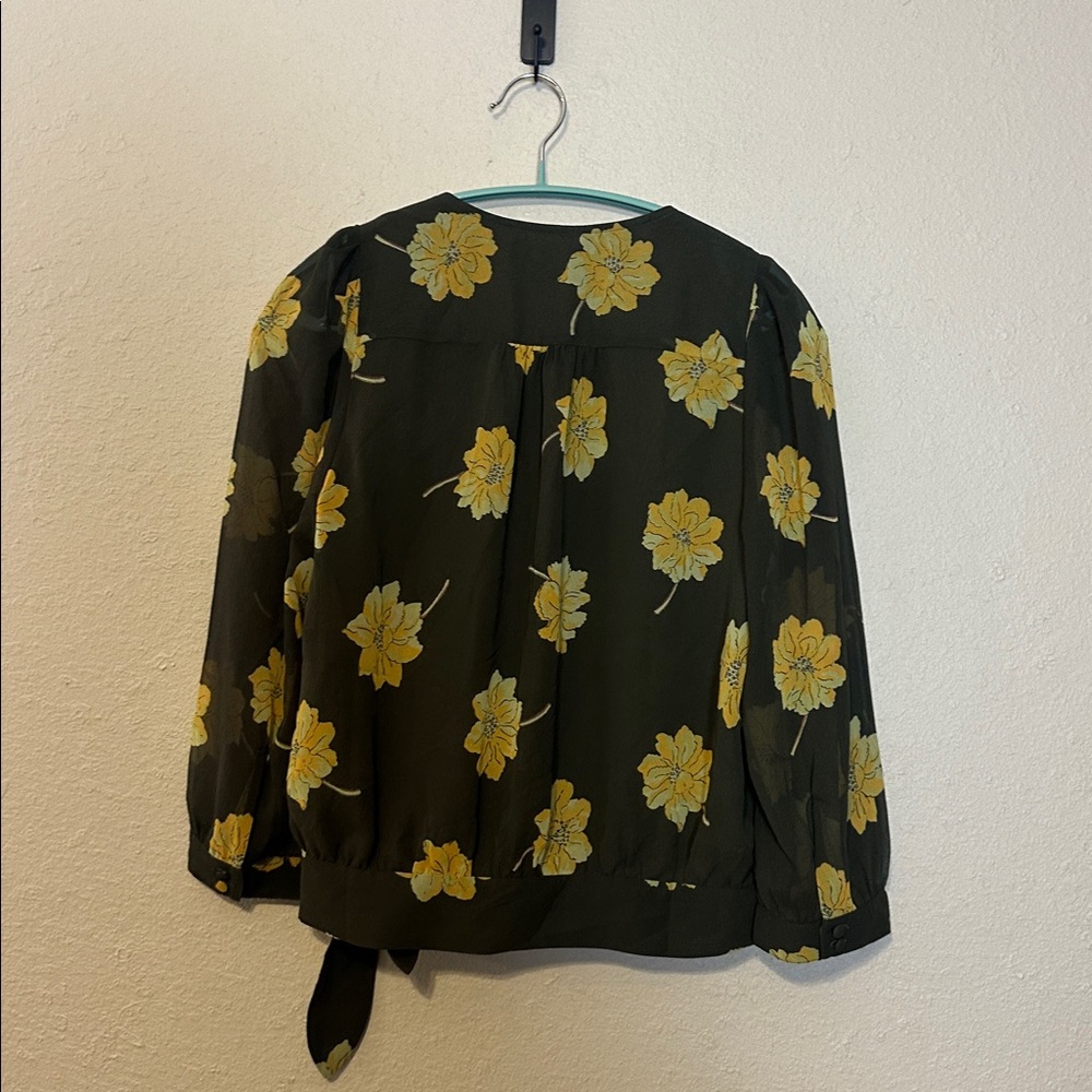 Madewell Effie Floral Woven Wrap Top Size Small - Picture 6 of 7
